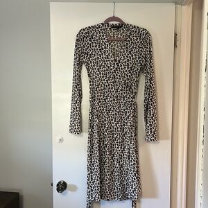 Cheetah print wrap dress